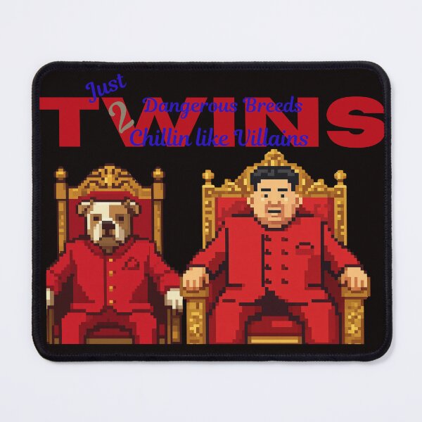 Item preview, twins just 2 dangerous breeds chillin like villains kim & his pit designed and sold by The Far Far North.