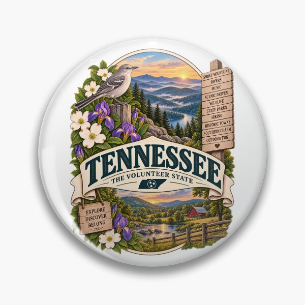 Artikelvorschau, Tennessee Vintage-Reiseabzeichen – Der Freiwilligenstaat entworfen und verkauft von BLUEFOX05.