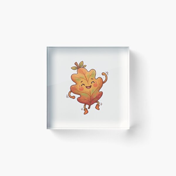 Item preview, Cute Leaf Doing Silly Dance Autumn Sticker designed and sold by Cerys-GS.