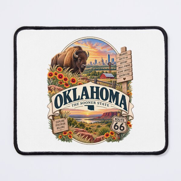 Item preview, Oklahoma Vintage Travel Badge – The Sooner State designed and sold by BLUEFOX05.