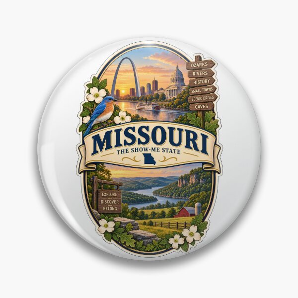 Item preview, Missouri Vintage Travel Badge – The Show-Me State designed and sold by BLUEFOX05.
