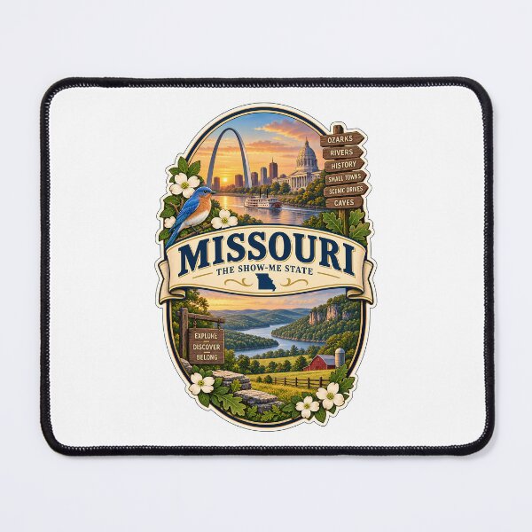Item preview, Missouri Vintage Travel Badge – The Show-Me State designed and sold by BLUEFOX05.