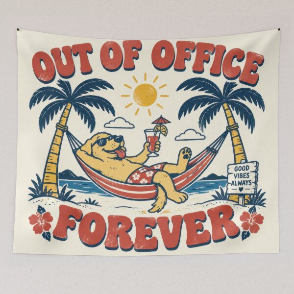Item preview, Dog relaxing in hammock on beach designed and sold by anytka.