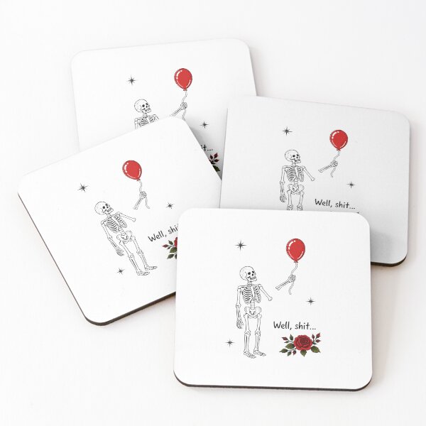 Item preview, Skeleton Balloon Well Shit Rose Art designed and sold by OlyvieArt.