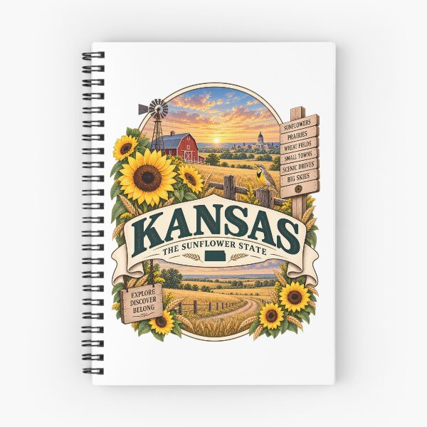Item preview, Kansas Vintage Travel Badge – The Sunflower State designed and sold by BLUEFOX05.