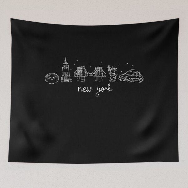 Artikelvorschau, Künstlerisches Souvenir für New York-Liebhaber: Skyline von New York entworfen und verkauft von DSWShirts.