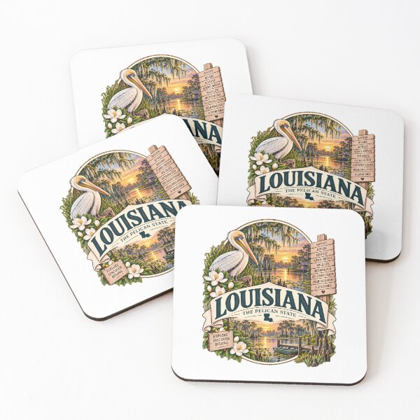 Item preview, Louisiana Vintage Travel Badge – The Pelican State designed and sold by BLUEFOX05.