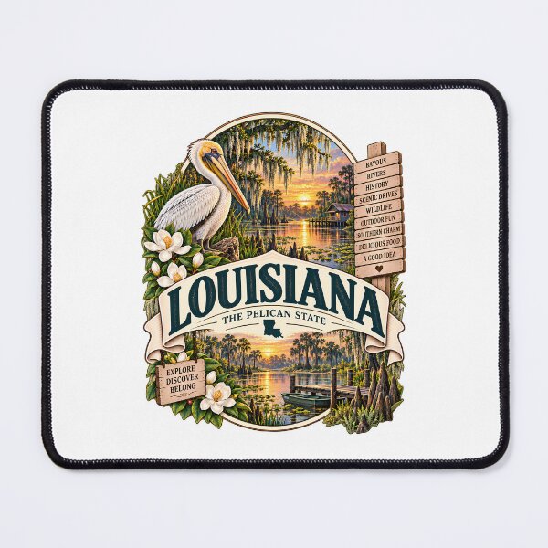 Item preview, Louisiana Vintage Travel Badge – The Pelican State designed and sold by BLUEFOX05.