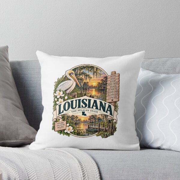 Item preview, Louisiana Vintage Travel Badge – The Pelican State designed and sold by BLUEFOX05.