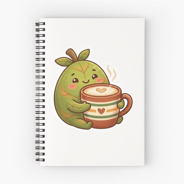 Item preview, Cute Leaf Snuggling Warm Drink Autumn Sticker designed and sold by Cerys-GS.