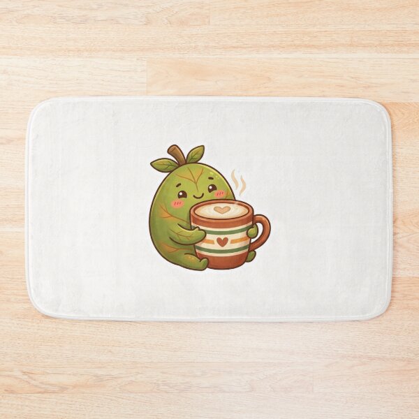 Item preview, Cute Leaf Snuggling Warm Drink Autumn Sticker designed and sold by Cerys-GS.