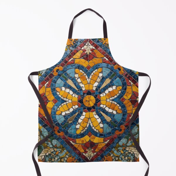 Item preview, Gaudi Inspired Floral Kaleidoscope Diamond Mosaic Pattern Print designed and sold by GrinGalore.
