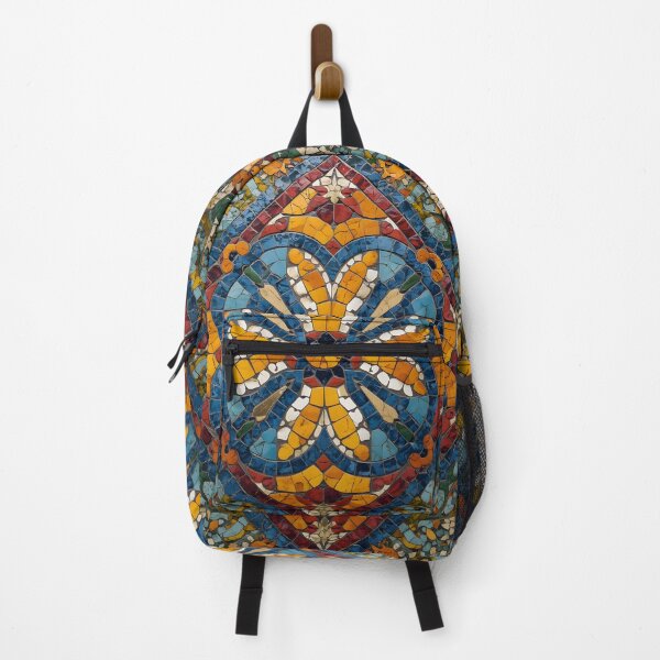 Item preview, Gaudi Inspired Floral Kaleidoscope Diamond Mosaic Pattern Print designed and sold by GrinGalore.