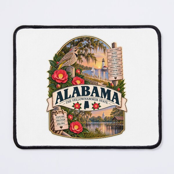 Item preview, Alabama Vintage Travel Badge – The Yellowhammer State designed and sold by BLUEFOX05.