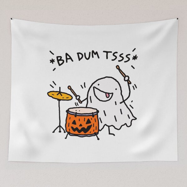 Item preview, Badum Tss Halloween Ghost designed and sold by MonkiFlipp.