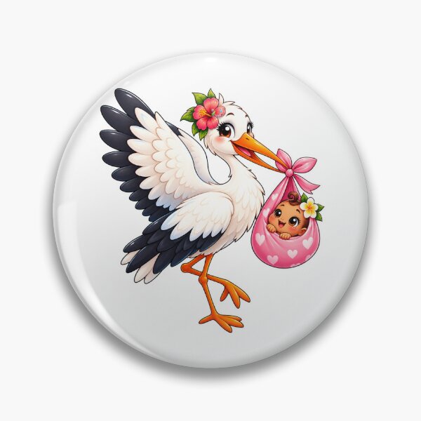 Item preview, Baby girl on the way with the Stork designed and sold by cheznamaloue.