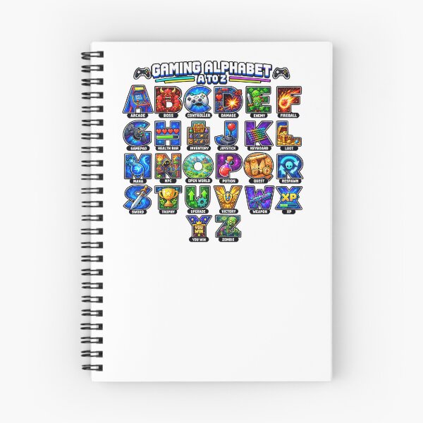 Item preview, Gaming Alphabet A to Z Gamer Video Game Design designed and sold by NoetherSym.