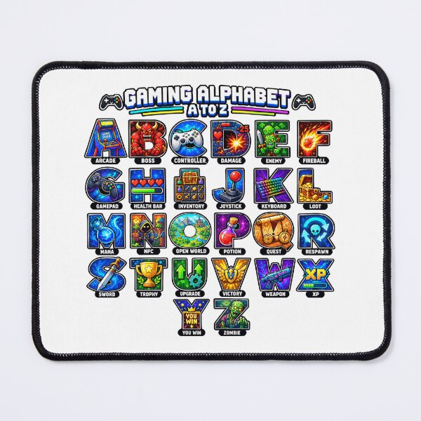 Item preview, Gaming Alphabet A to Z Gamer Video Game Design designed and sold by NoetherSym.