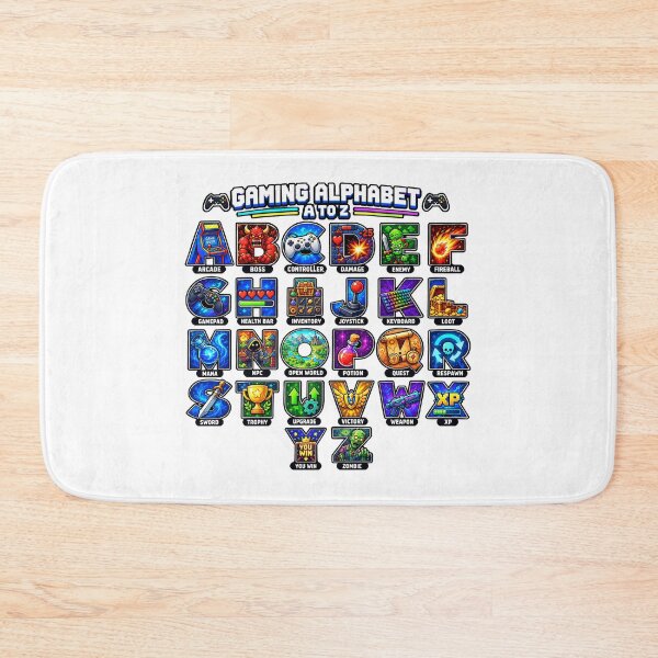 Item preview, Gaming Alphabet A to Z Gamer Video Game Design designed and sold by NoetherSym.