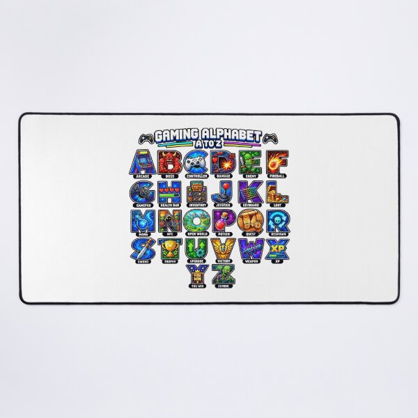 Item preview, Gaming Alphabet A to Z Gamer Video Game Design designed and sold by NoetherSym.