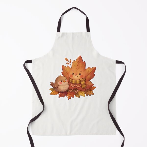 Item preview, Cute Leaf With Tiny Bird Friend Autumn Sticker designed and sold by Cerys-GS.