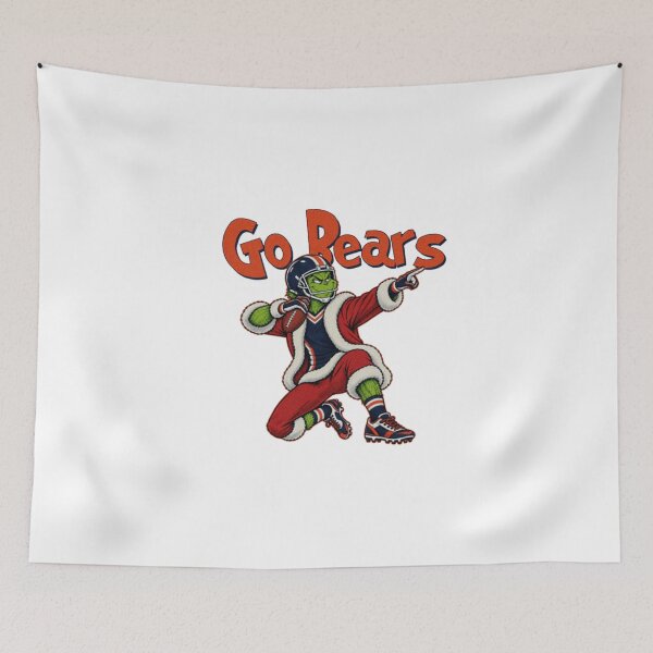 Item preview, Go Bears Chicago Football Grinch Christmas Design designed and sold by DorkStarMedia.