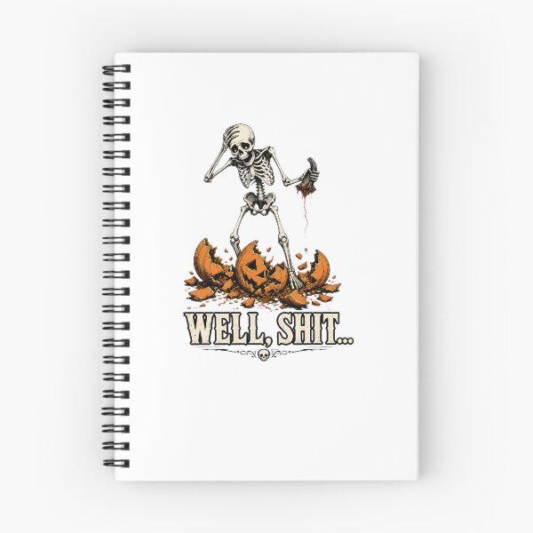 Item preview, Skeleton Broken Jack o Lantern Well Shit Halloween designed and sold by OlyvieArt.