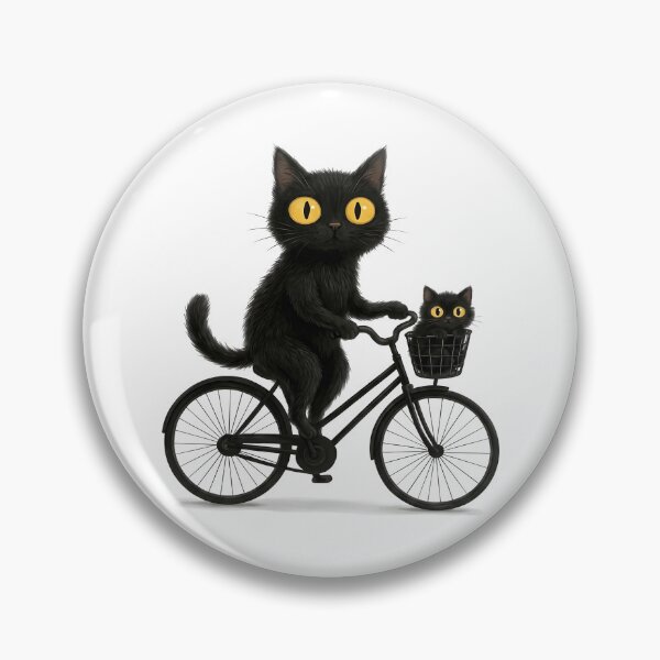 Artikelvorschau, Schwarze Katze Fahrrad Lustige süße Katze entworfen und verkauft von Morescitaf.