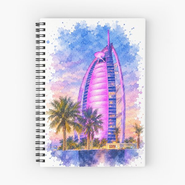 Item preview, Burj Al Arab Dubai Luxury Hotel Digital Watercolor designed and sold by SlavaArt.