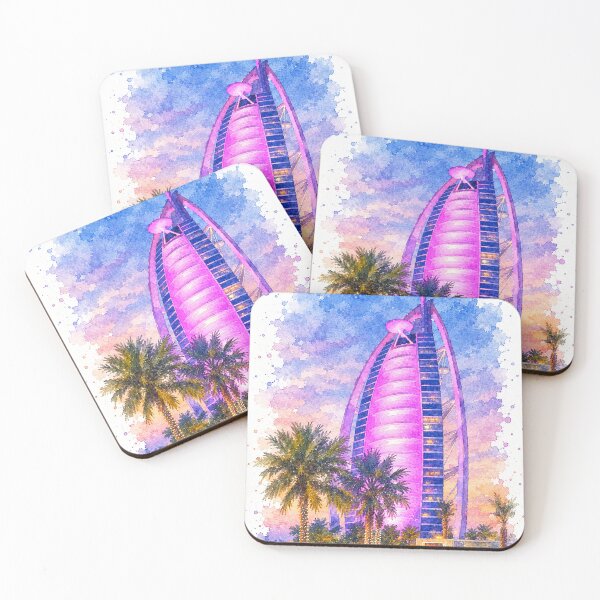 Item preview, Burj Al Arab Dubai Luxury Hotel Digital Watercolor designed and sold by SlavaArt.