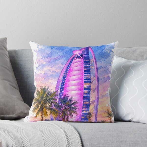 Item preview, Burj Al Arab Dubai Luxury Hotel Digital Watercolor designed and sold by SlavaArt.