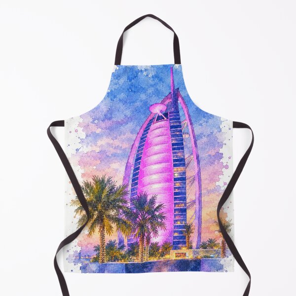 Item preview, Burj Al Arab Dubai Luxury Hotel Digital Watercolor designed and sold by SlavaArt.