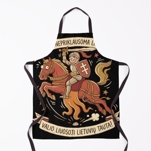 Item preview, Valio Nepriklausoma Lietuva Funny Cartoon Vytis Knight designed and sold by IsabellaRyland.