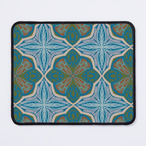 Item preview, Earthy Teal & Terracotta Mosaic | Vintage Mediterranean Tile Pattern designed and sold by Rukhscreations.