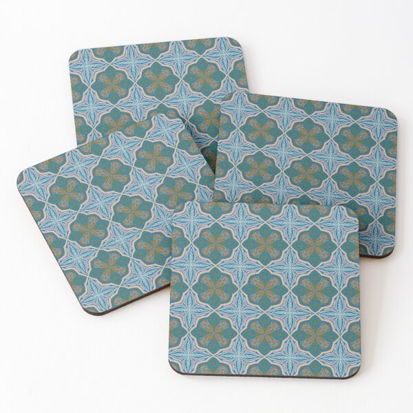 Item preview, Earthy Teal & Terracotta Mosaic | Vintage Mediterranean Tile Pattern designed and sold by Rukhscreations.