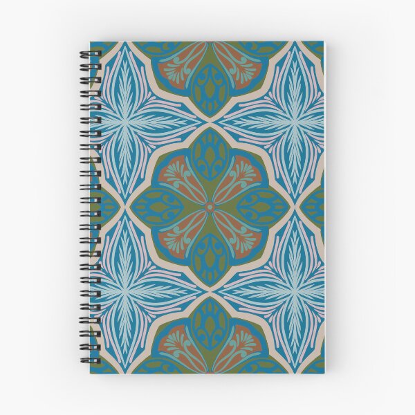 Item preview, Earthy Teal & Terracotta Mosaic | Vintage Mediterranean Tile Pattern designed and sold by Rukhscreations.