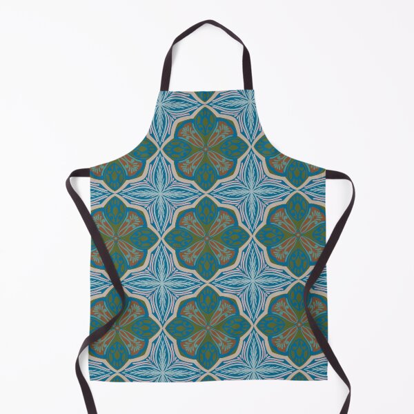 Item preview, Earthy Teal & Terracotta Mosaic | Vintage Mediterranean Tile Pattern designed and sold by Rukhscreations.