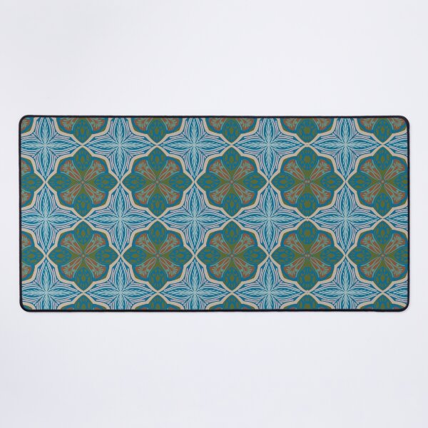 Item preview, Earthy Teal & Terracotta Mosaic | Vintage Mediterranean Tile Pattern designed and sold by Rukhscreations.