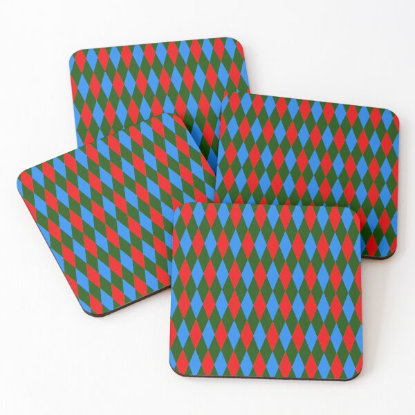Item preview, Red Blue Green Harlequin Diamonds Pattern   designed and sold by PatternTitan.