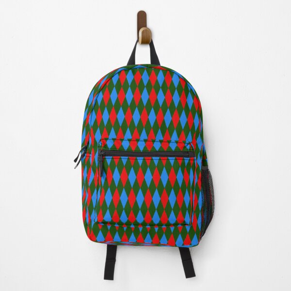 Item preview, Red Blue Green Harlequin Diamonds Pattern   designed and sold by PatternTitan.