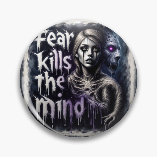 Item preview, Fear Kills The Mind Dark Horror Typography Illustration designed and sold by Marcu Ioachim.