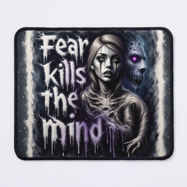 Item preview, Fear Kills The Mind Dark Horror Typography Illustration designed and sold by Marcu Ioachim.