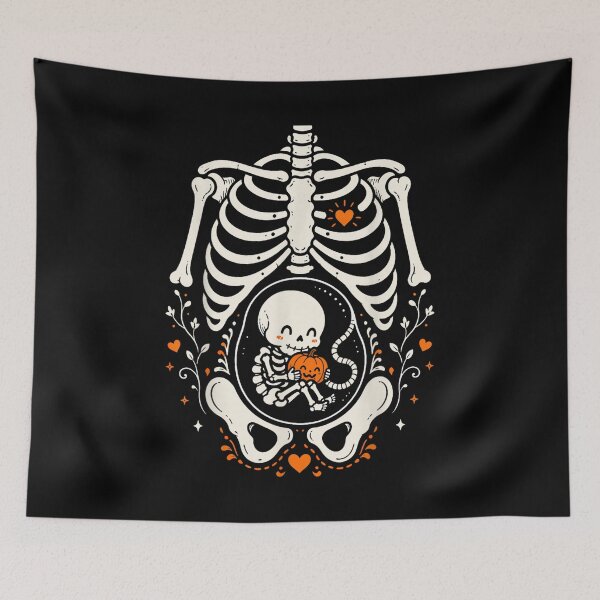 Item preview, Halloween Skeleton Baby Rib Cage Pregnant Pumpkin Costume  designed and sold by Taniyah Gomes.