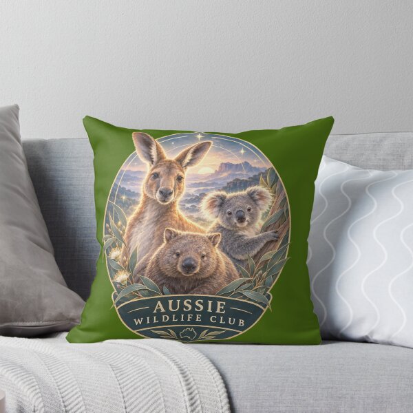 Item preview, Aussie Wildlife Club Kangaroo Koala Wombat – Australian Wildlife Badge designed and sold by Jandedan.