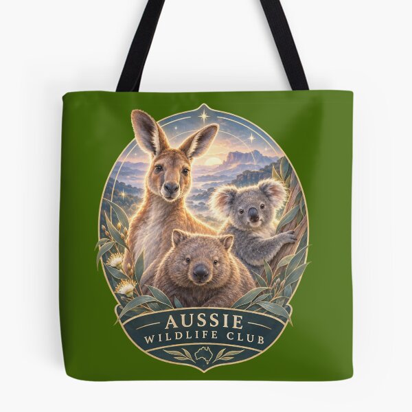 Item preview, Aussie Wildlife Club Kangaroo Koala Wombat – Australian Wildlife Badge designed and sold by Jandedan.