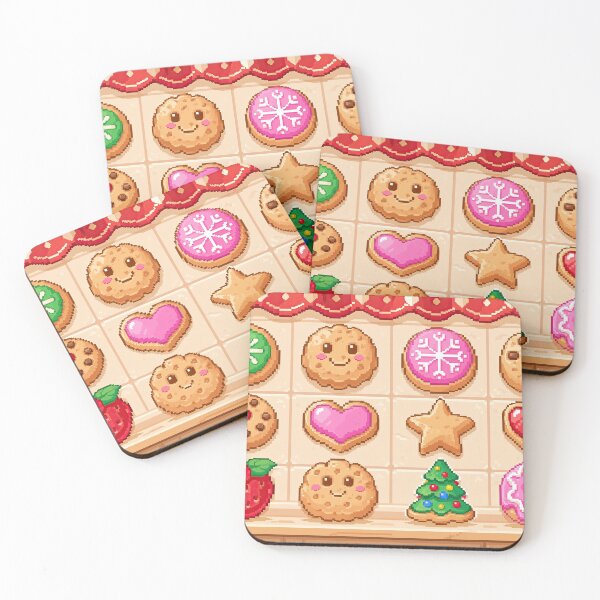 Item preview, Pixel art cookies featured on a warm holiday designed and sold by ckybe.