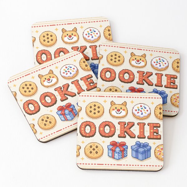 Item preview, A cozy kitchen scene highlights pixel art cookies designed and sold by ckybe.