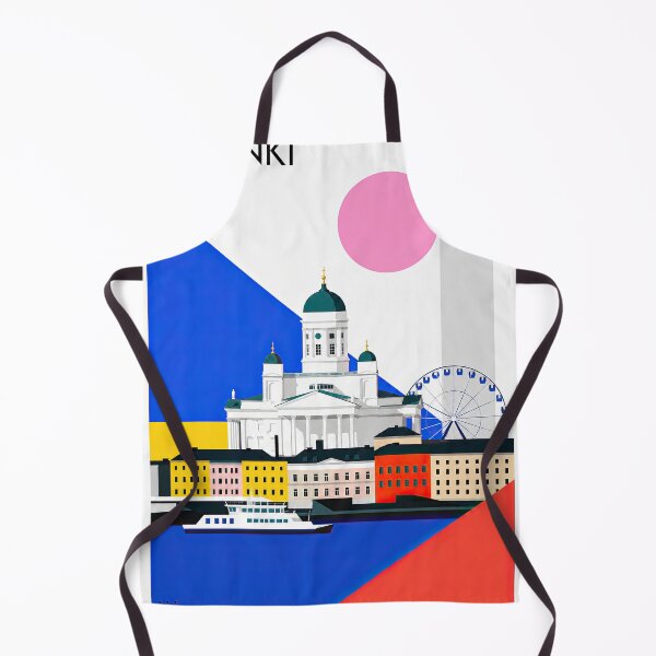 Aperçu de l'œuvre Helsinki cityscape poster featuring Helsinki Cathedral, waterfro créée et vendue par ckybe.