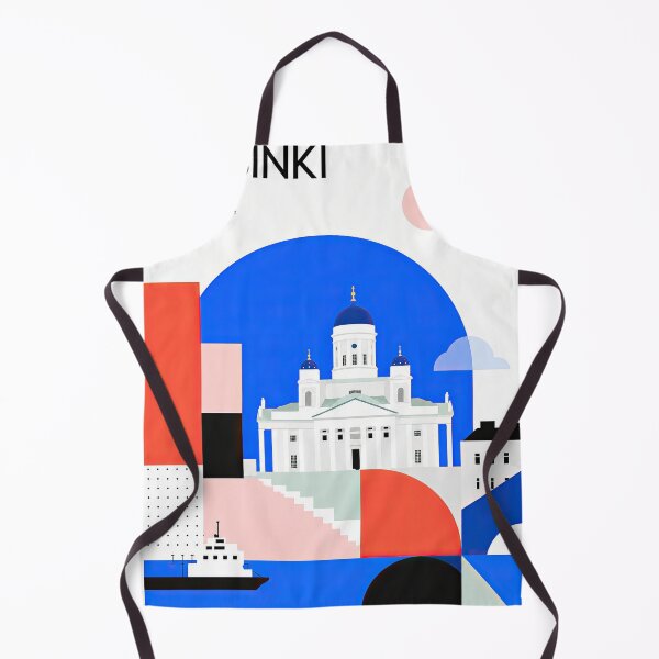 Item preview, Geometric travel poster of Helsinki featuring Helsinki Cathedral designed and sold by ckybe.