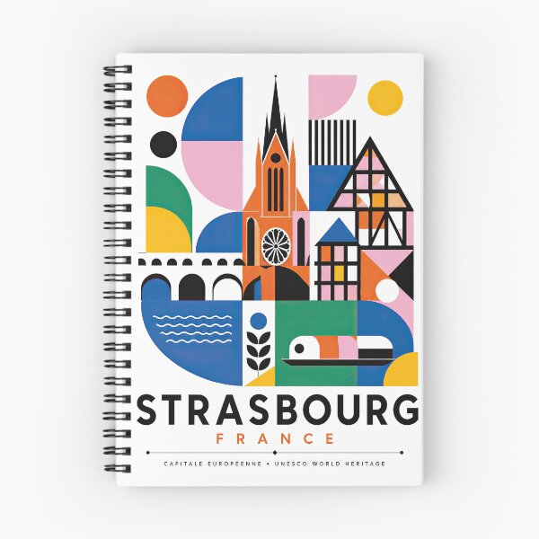 Item preview, Colorful geometric poster celebrating Strasbourg with abstract a designed and sold by ckybe.